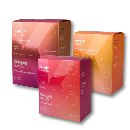 Visanto Kolagen MSM +PLUS – Multi-Smak 🥭🍓🍑
