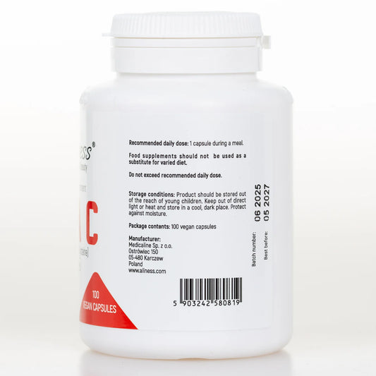 Kapsułki NAC 500 mg (N-acetylo-L-cysteina)