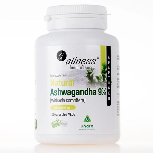 Ashwagandha (Withania Somnifera) 580 mg 9%, 100 Vegan capsules