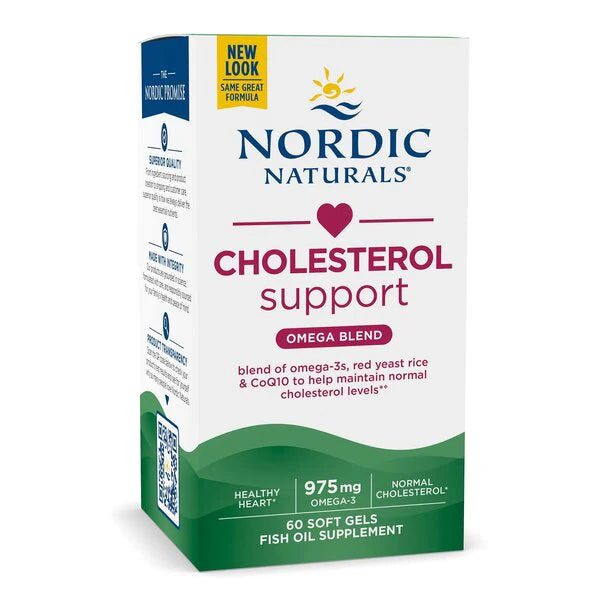 Nordic Naturals Cholesterol Support – Omega-3 + Red Yeast Rice + CoQ10 – 60 Softgel