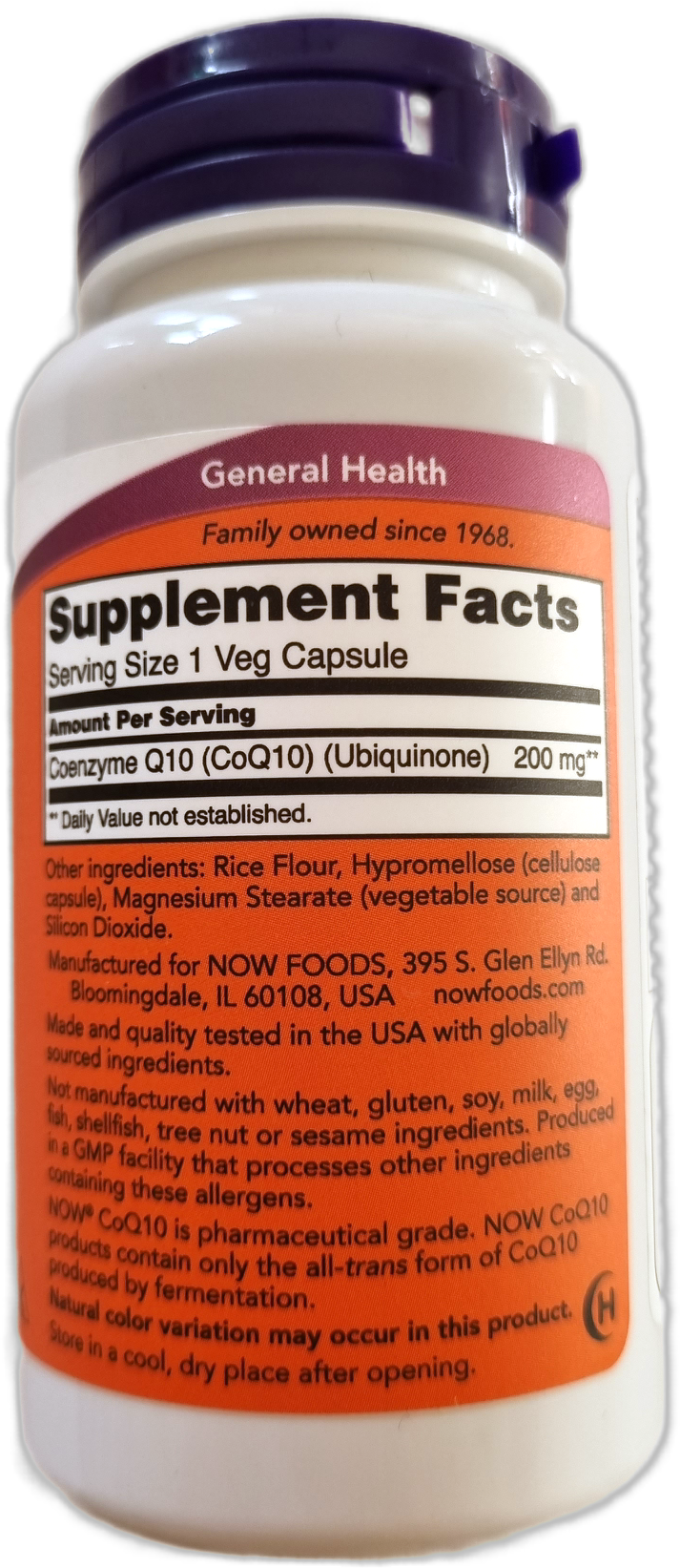 CoQ10 NOW 60 kapsułek wegetariańskich
