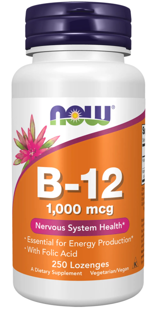 Vitamin B-12 (1,000 mcg) with Folic Acid – NOW Foods