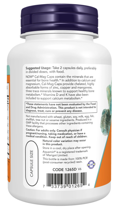 Cal-Mag Kaps. – NOW Foods