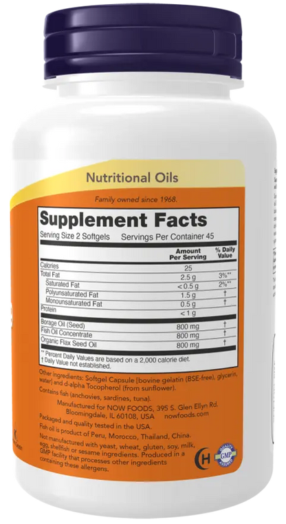 NOW Foods, Super Omega 3-6-9