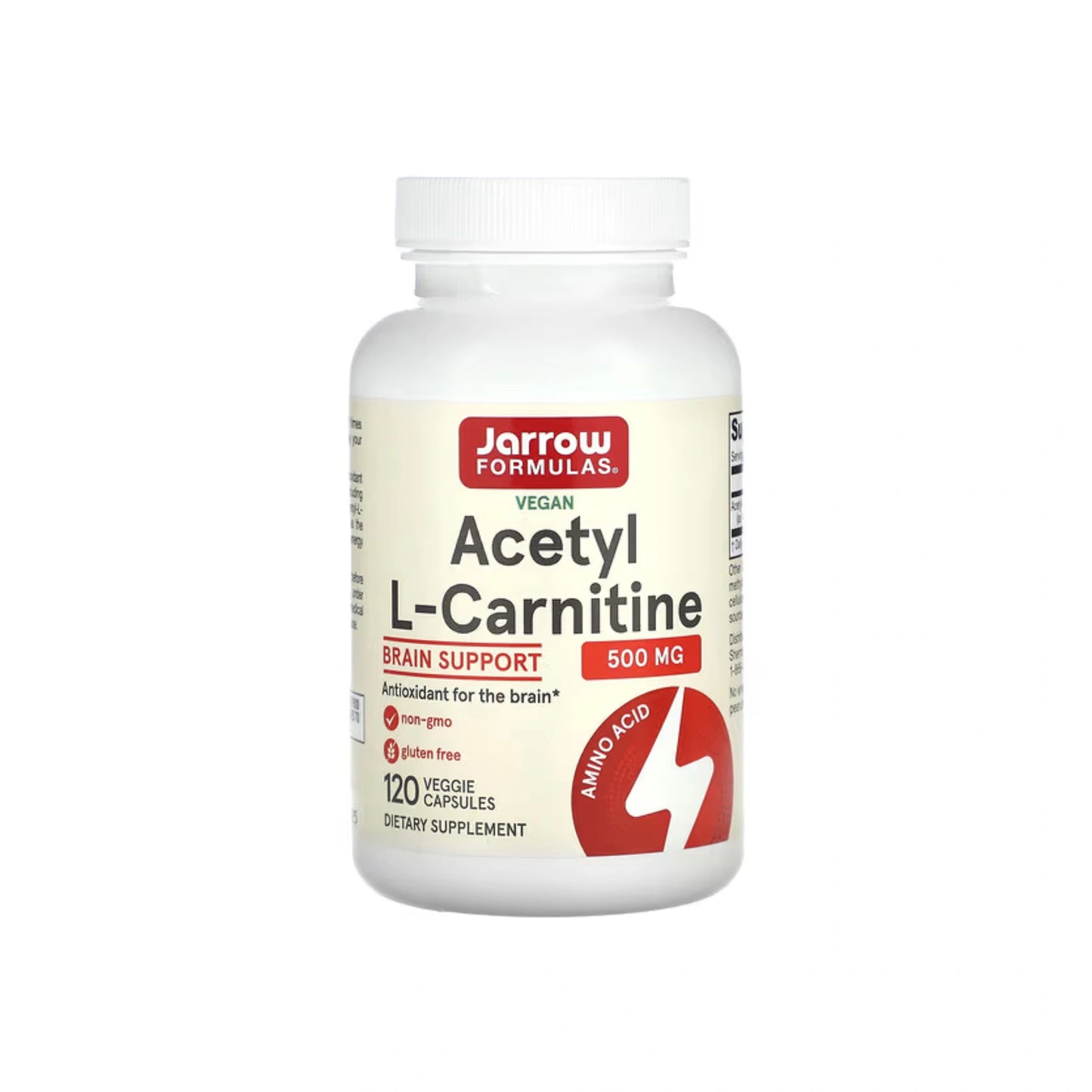 Jarrow Formulas Acetyl L-Carnitine 500mg, 120 Veggie Capsules