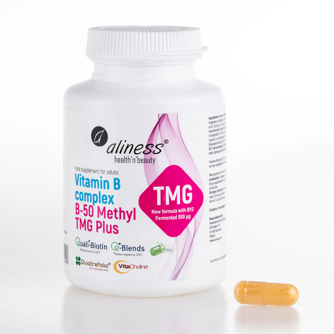 Witamina B Complex, B-50 Methyl, TMG Plus – 100 Kapsułek