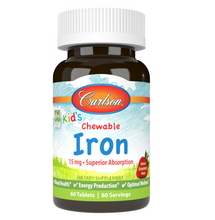 Load image into Gallery viewer, Carlson Labs Kid&#39;s Chewable Iron 15mg

