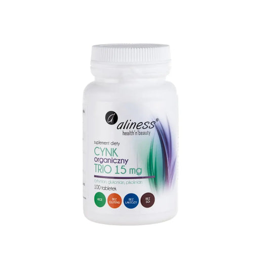 Zinc Organic Trio 15 mg (citrate, gluconate and picolinate) – Aliness