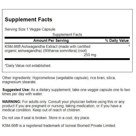 Ultimate Ashwagandha KSM-66 250 mg