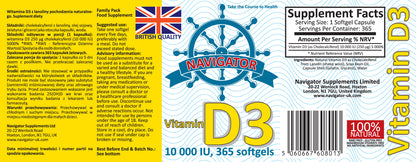 Vitamin D3  10.000 IU