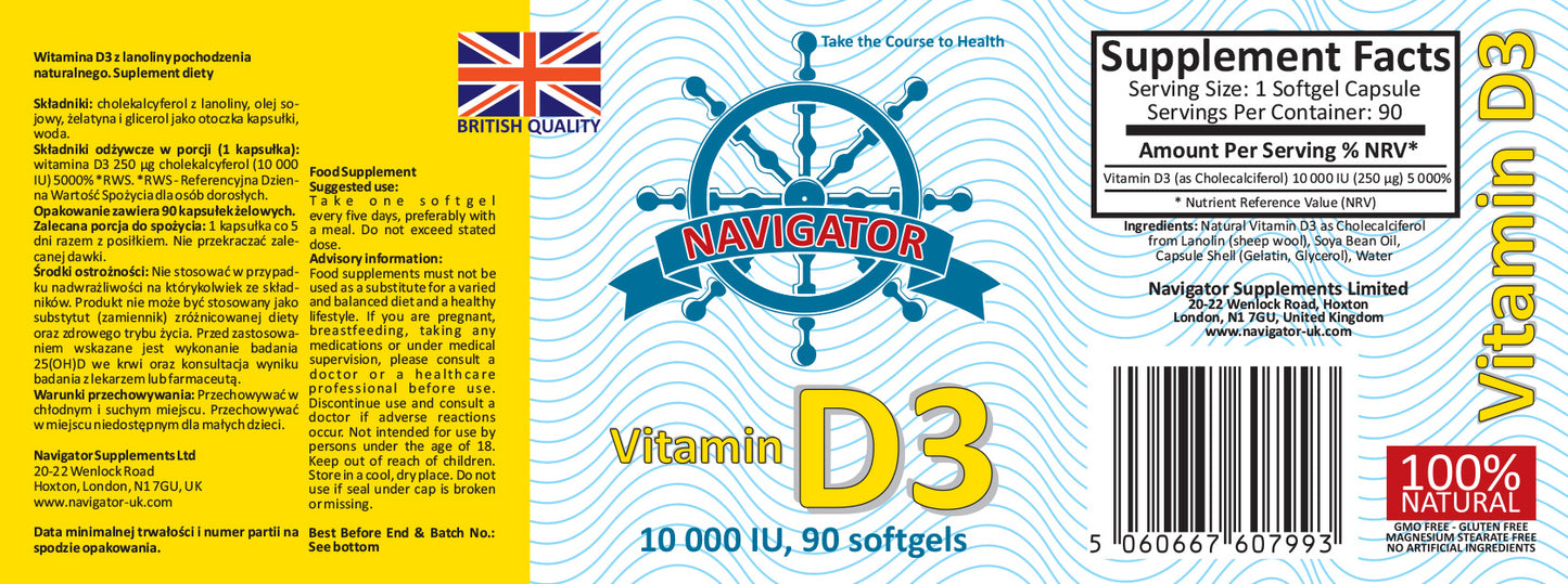 Vitamin D3  10.000 IU