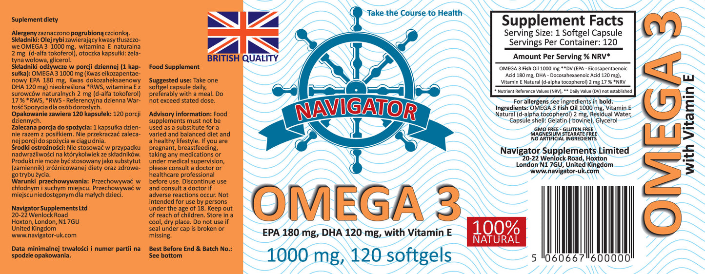 Omega 3 EPA/DHA  1000 mg