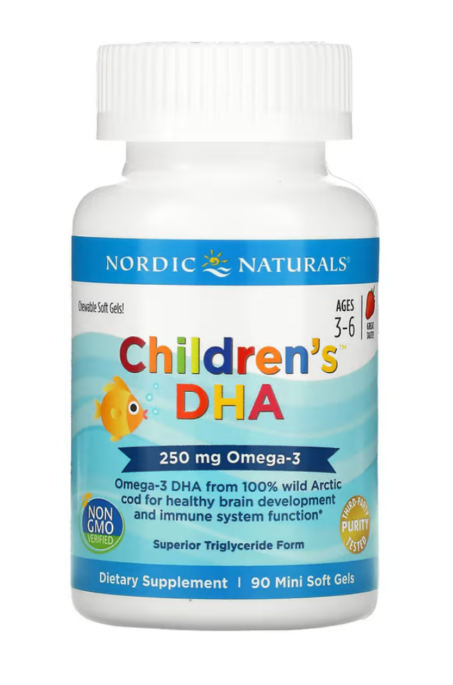 Nordic Naturals, Children's DHA, Ages 3-6, Strawberry - Mini Soft Gels
